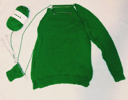 My First Jumper! - Paintbox Autumn Breeze Sweater in Grass Green