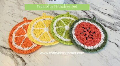 Fruit Slice Potholder Set