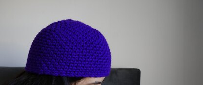 Linen stitch short beanie