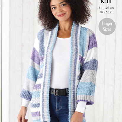 Sweater and Jacket Knitted in King Cole Harvest DK 
 - 5789 - Downloadable PDF