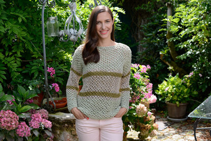 Damenpullover mit Netzmuster in Schachenmayr Esperanza - S8990