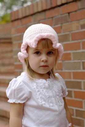 Ruffled Striped Hat