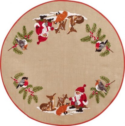 Permin Santa and Animals Placemat Cross Stitch Kit