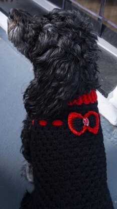 Häkelanleitung für das Hundekleid schwarz/rot Schleife...Häkelanleitung für das Hundekleid schwarz/rot Schleife...