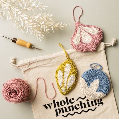 Whole Punching Bauble Christmas Decoration Punch Needle Kit