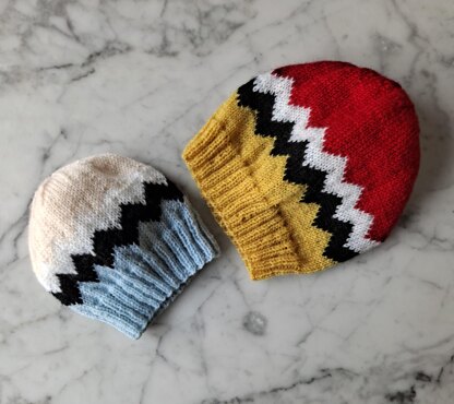 Zig Zag Baby Beanies