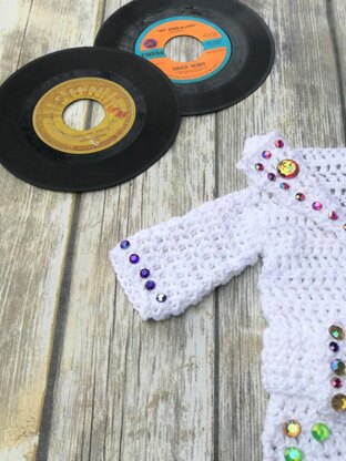 Elvis Aloha Hawaii Baby Onesie Jumpsuit Crochet pattern by