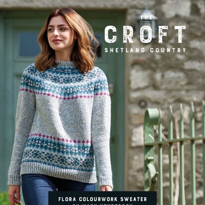 Floral Sweater in Sirdar Country Classic Worsted - 10160 - Downloadable PDF