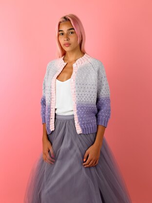 Confetti Cardigan - Free Cardigan Knitting Pattern in Paintbox Yarns Wool Mix Aran