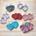 Mini Granny Square Heart Earrings