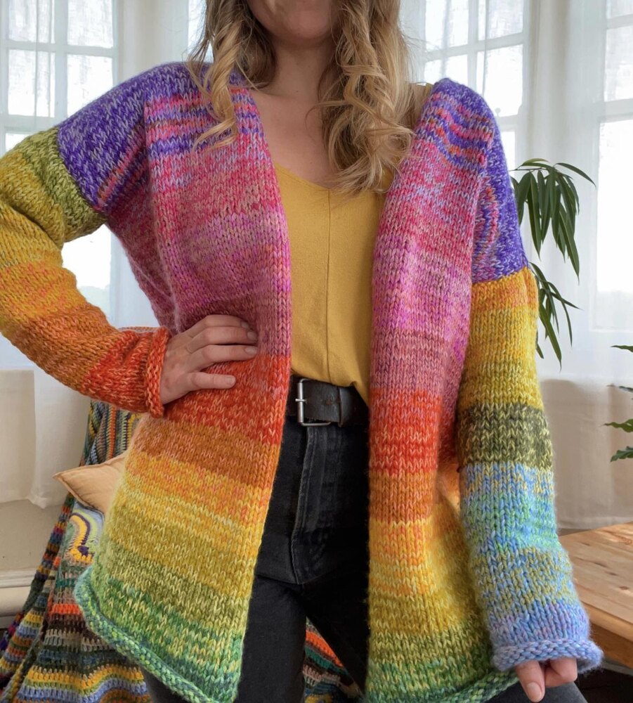 Rainbow Folk Cardigan Knitting pattern by Rainbow Folk LoveCrafts