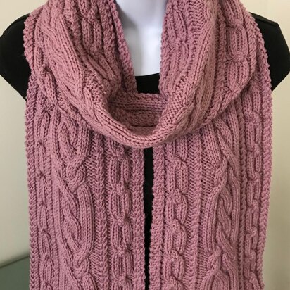 Camden Cabled Scarf - knitting pattern