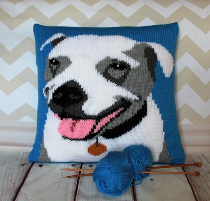 Staffie Pet Portrait Cushion Cover