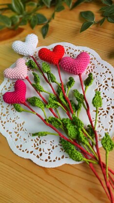 Heart bouquet with leaves