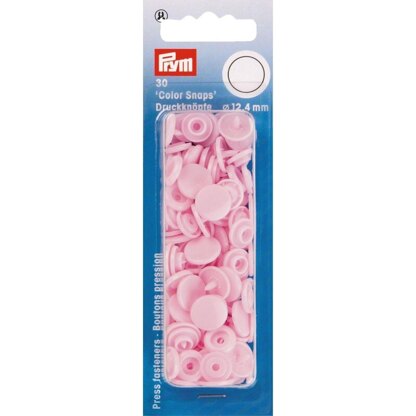 Prym Druckknöpfe - Bunt - Rund - 12 mm x 30 Sets - Rosa