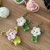 Cute baby flower keychain pattern  no sew English pdf pattern