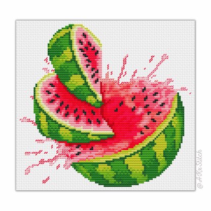 Watermelon Cross Stitch PDF Pattern