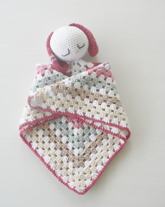 Bunny baby security blanket