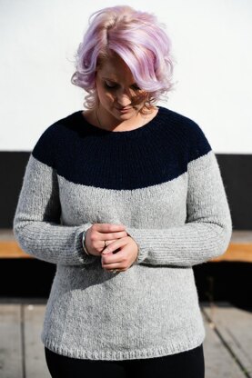 Basic Colorblock Yoke sweater