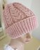 Easy Lace Cable Hat Womens Mens Unisex Straight Needles