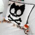 Halloween Cat Skull Pillow