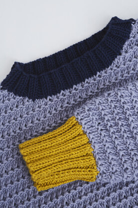" Mira Wide Fit Jumper " -  Jumper Knitting Pattern For Women in MillaMia Naturally Soft Merino by MillaMia