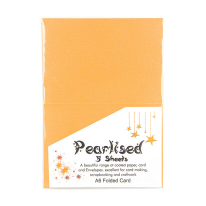 Pearlised A6 Fld Card Pk5
