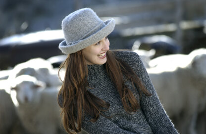 Original Felted Hat in Imperial Yarn Native Twist - P101 - Downloadable PDF