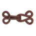 Hemline Fur Hooks and Eyes: Brown: Size 3
