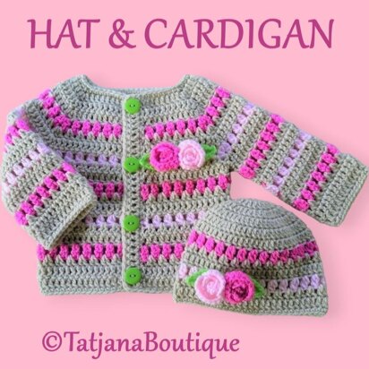 Baby Hat and Cardigan