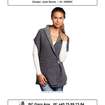 Vest with Solid Colour Back in BC Garn Semilla Fino - 2289BC - Downloadable PDF - knitting pattern