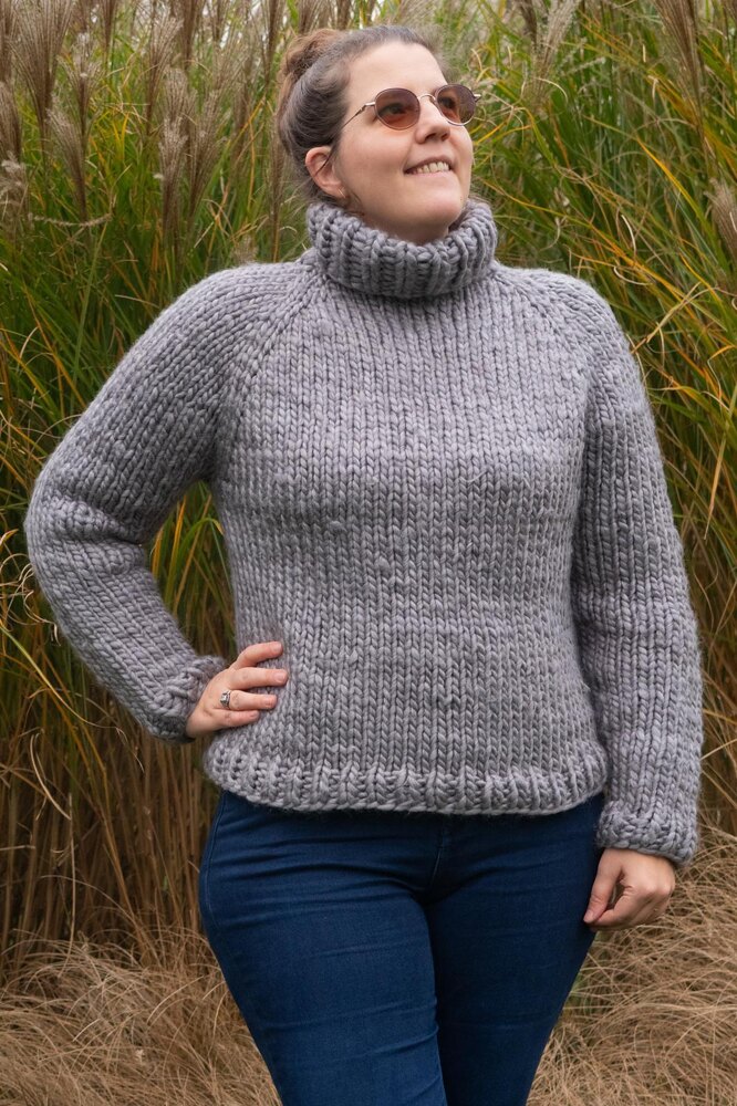 Chunky Hug Sweater Knitting pattern by Knitting with Chopsticks