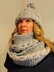 Storm Cable Pom Pom Hat & Cowl Set