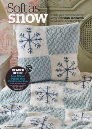 Snowflake and Texture Throw and Cushion Cover