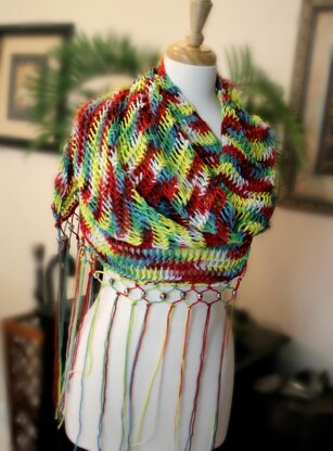 Loom Knitting Pattern Mock Mesh Shawl