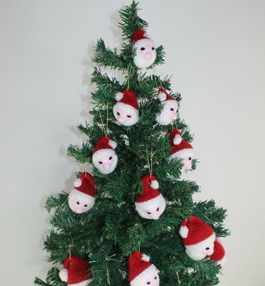 Santa Head Christmas Tree Baubles