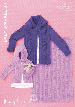 Jacket and Blanket in Hayfield Baby Sparkle DK - 4537 - Downloadable PDF
