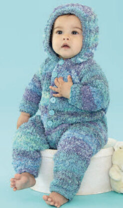 Hooded and Round All in Ones Onesies in Sirdar Flurry - 4766 - Downloadable PDF