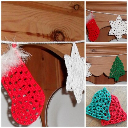 Christmas bunting - granny style