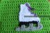 Crocheted Skate Applique: variations for roller or ice skate