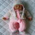 Easy knitting pattern for 10 & 15 inch tall  Dolls, cardigan, leggings, Hat and Boots