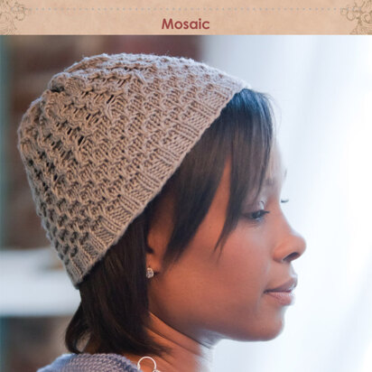 Mosaic Hat in Classic Elite Yarns Wool Bam Boo - Downloadable PDF