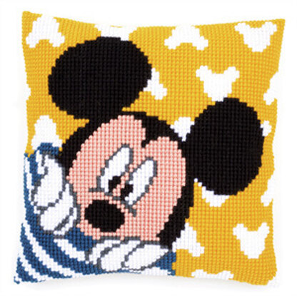 Vervaco Mickey Peek-A-Boo Cross Stitch Kit Cushion - 40cm x 40cm