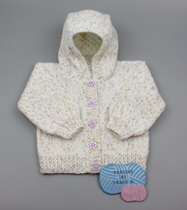 THEA UNISEX HOODY BABY KNITTING PATTERN 18'' - 20'' CHEST