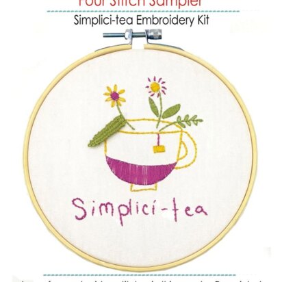 Jennifer Jangles Four Stitch Sampler Simplici-tea Embroidery Kit
