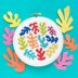 The Stranded Stitch Coral Confetti Cross Stitch Kit - 5 inches