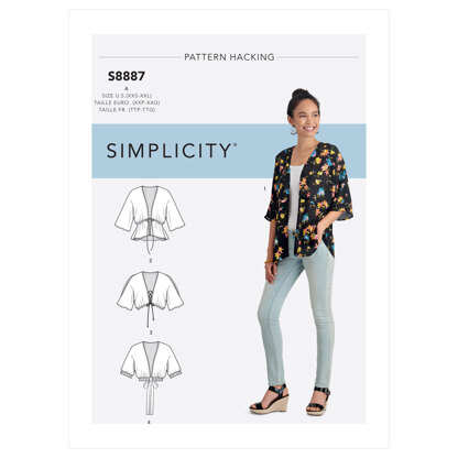 Simplicity S8887 Misses Design Hacking Jacket - Paper Pattern, Size A (XXS-XS-S-M-L-XL-XXL)