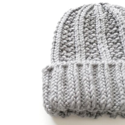 Easy Chunky Beanie Hat Knitting Pattern, Beginner Project