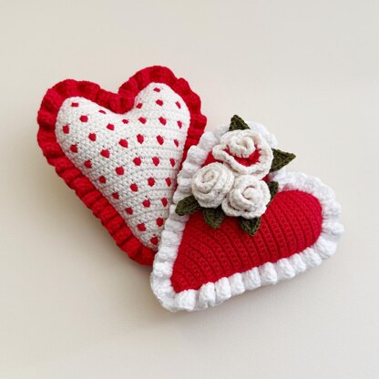 Amigurumi hearts, crochet cute hearts