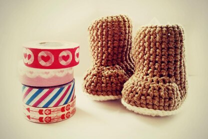 Simple Crochet Baby Booties/Shoes